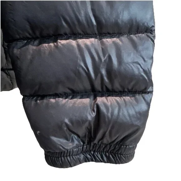 Calvin Klein Black Premium Down puffer Jacket Short, Woman’s Medium zip pocket - Picture 11 of 14